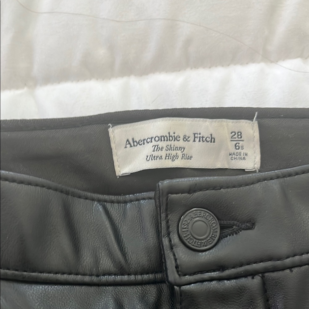 Abercrombie & Fitch Black Leather Pants